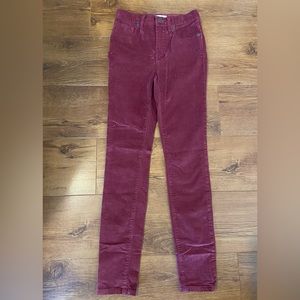 Madewell Burgundy High Rise Skinny Jeans Size 23